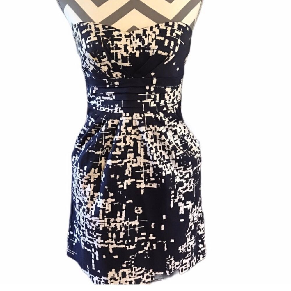 Body Central Navy Size 3 Juniors Strapless Dress